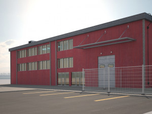 cargo building Model 3D