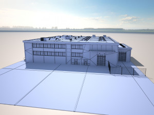 cargo building Model 3D