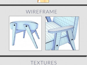 retro chair Modello 3D