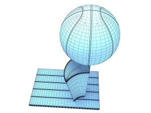 cesta de basquete EUA trof&eacute;u bola pr&ecirc;mio de ouro campe&atilde;o super copa final medalha vencedor do pr&ecirc;mio da liga vit&oacute;ria Modelo 3D