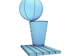 basketball basket usa trophy ball gold award champion super cup final medal league prize winner vict Modelo 3D