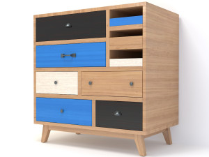 retro cupboard 2 3D Model