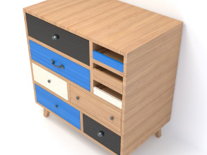 retro cupboard 2 3D Model
