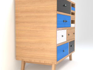 retro cupboard 2 3D Model