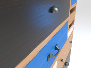 retro cupboard 2 3D Model
