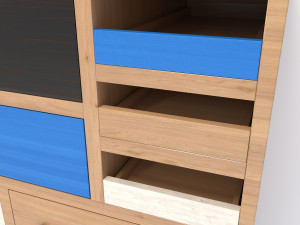 retro cupboard 2 3D Model