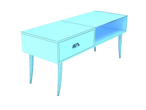 retro cupboard 3 Modelo 3D