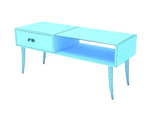 Retro-Schrank 3 3D Modell