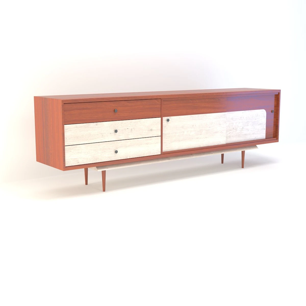 retro cupboard 4 3D Model .c4d .max .obj .3ds .fbx .stl .blend