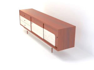 retro cupboard 4 3D Model