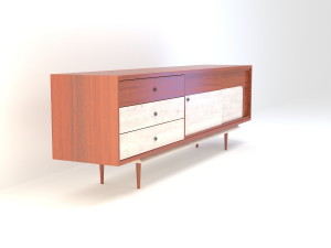 retro cupboard 4 3Dモデル