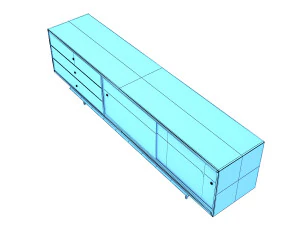retro cupboard 4 3D Model