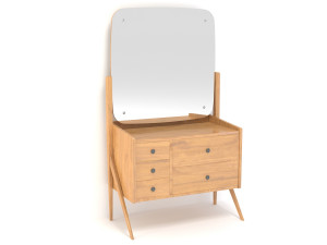 retro cupboard with mirror5 3Dモデル