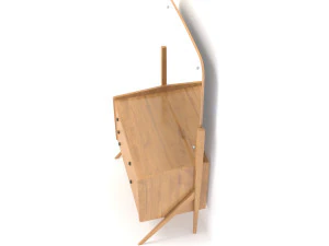 retro cupboard with mirror5 3D Model