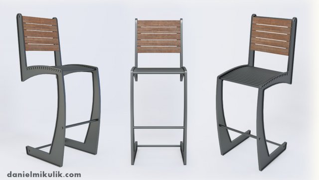 retro chair 2 Modello 3D .c4d .max .obj .3ds .fbx .stl .blend 