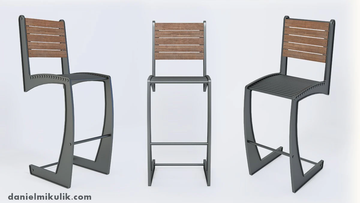 retro chair 2 3D Model .c4d .max .obj .3ds .fbx .stl .blend 