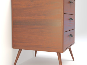 retro cupboard 7 3D Модель