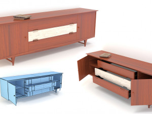 retro cupboard 8 3D Model