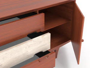 retro cupboard 8 3D Model