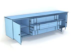 retro cupboard 8 3D Model