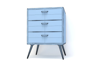 retro cupboard 11 3D मॉडल