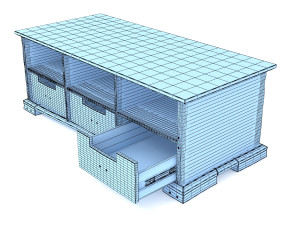 retro cupboard 13 3D 모델