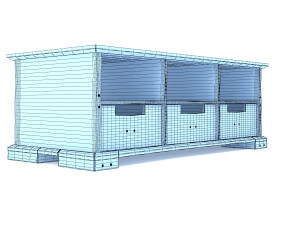 retro cupboard 13 3D 모델
