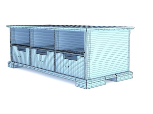retro cupboard 13 3D 모델