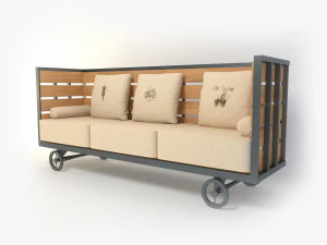 vintage couch 3D Model