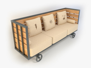 vintage couch 3D Model