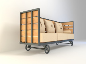 vintage couch 3D Model