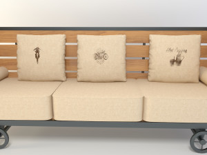 vintage couch 3D Model
