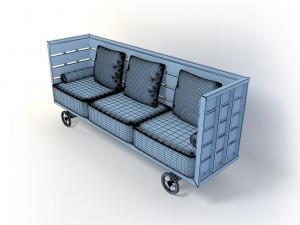 vintage couch 3D Model