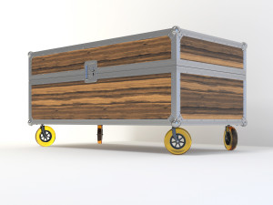 vintage table box 3D 모델