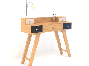 retro desk 3D Model
