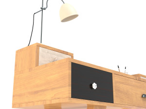 retro desk 3D Model