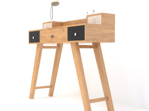 retro desk 3D Model