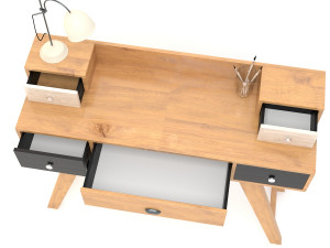 retro desk 3D Model