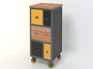 retro cupboard 3D Model
