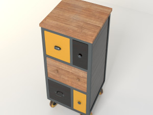 retro cupboard 3D Model