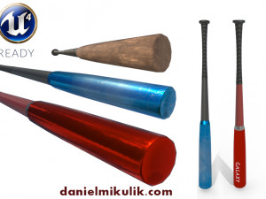 pbr baseball bat 3D Model