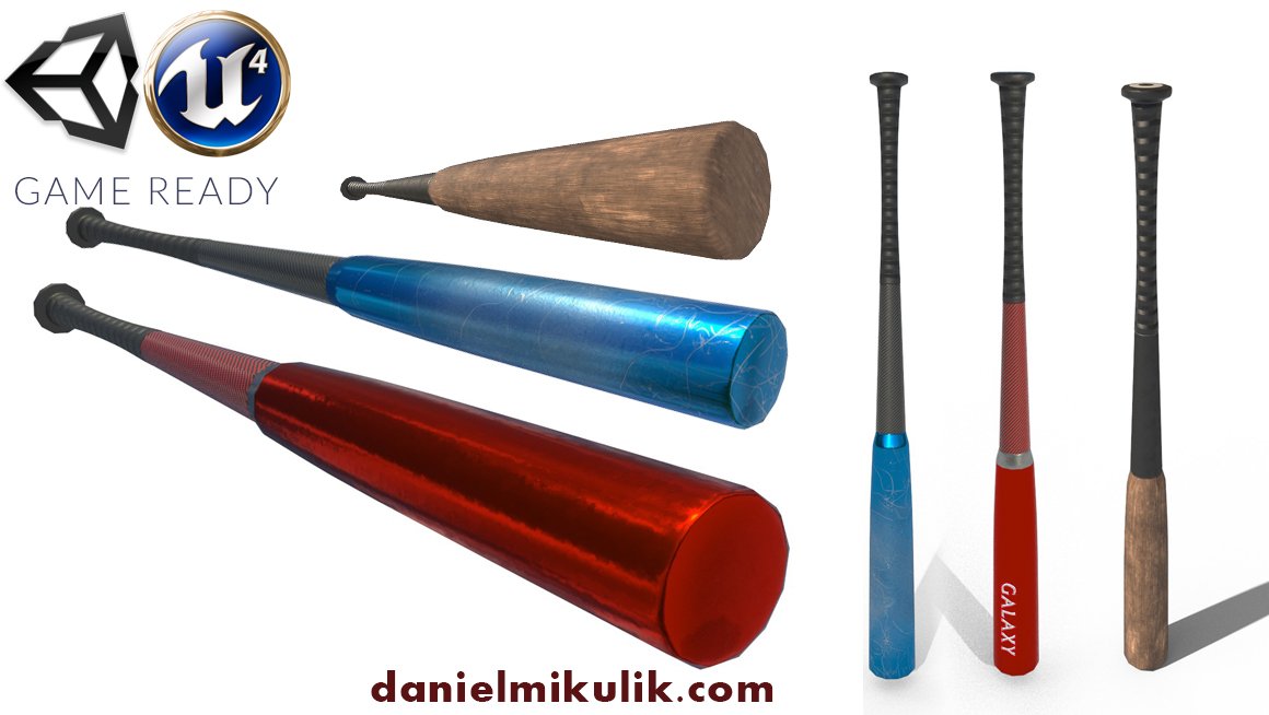 Pbr Baseball Bat 3d Model In Sports Equipment 3dexport