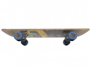 pbr old skateboard Modello 3D