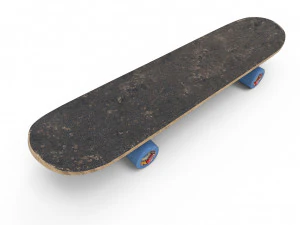 pbr old skateboard 3D Model