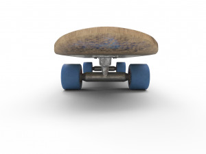 pbr old skateboard Modello 3D
