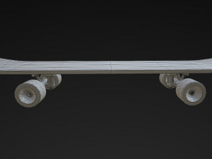 pbr old skateboard Modello 3D