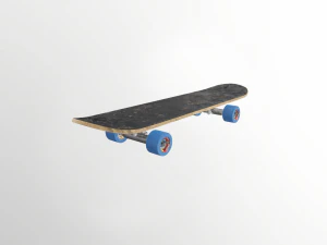pbr old skateboard 3D Model