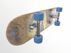 pbr old skateboard 3D Model