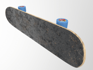 pbr old skateboard Modello 3D