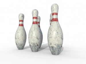 pbr old bowling pin 3D Model